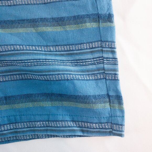 LOFT Striped Blue Green White Mini Shorts Womens Size 2 - Picture 3 of 12
